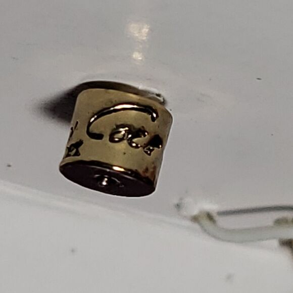 Kenneth Cole Signed Open Teardrop Necklace & Earrings Set Gold Tone, with tags - Picture 4 of 13